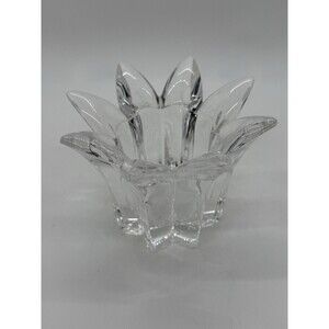 Royal Gallery Lead Crystal Tulip Votive  Candle Holder 1997 Made In Italy